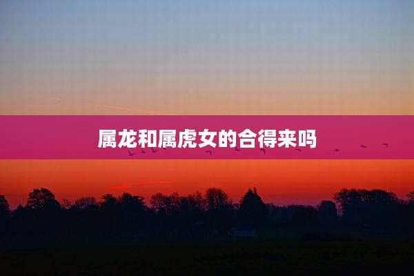 属龙和属虎女的合得来吗