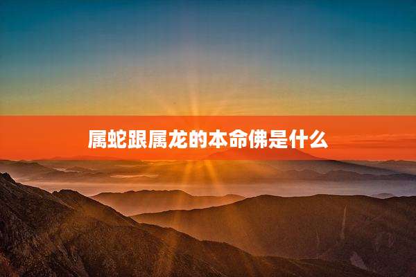 属蛇跟属龙的本命佛是什么