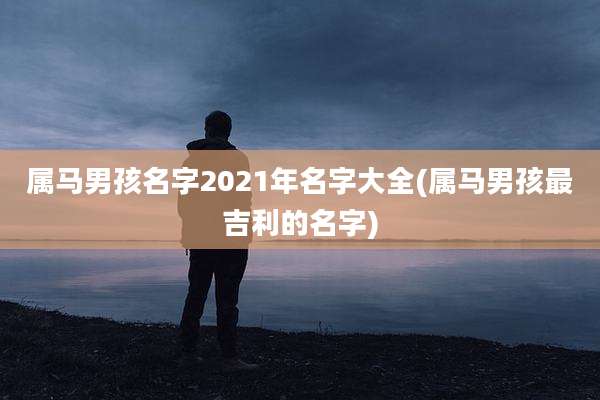 属马男孩名字2021年名字大全(属马男孩最吉利的名字)