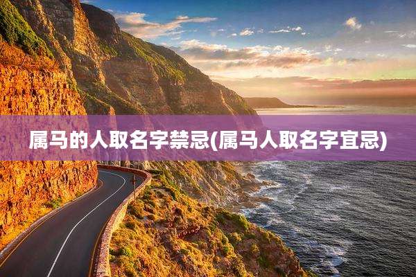 属马的人取名字禁忌(属马人取名字宜忌)