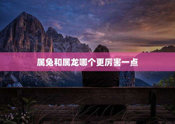 属兔和属龙哪个更厉害一点