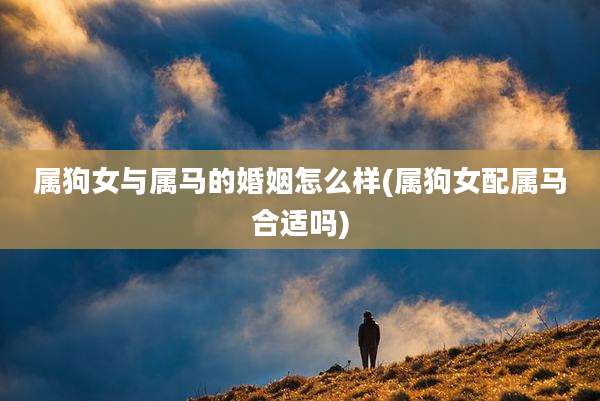 属狗女与属马的婚姻怎么样(属狗女配属马合适吗)