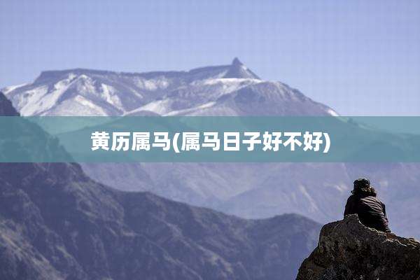 黄历属马(属马日子好不好)