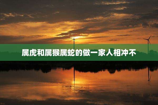 属虎和属猴属蛇的做一家人相冲不