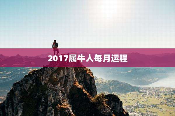 2017属牛人每月运程