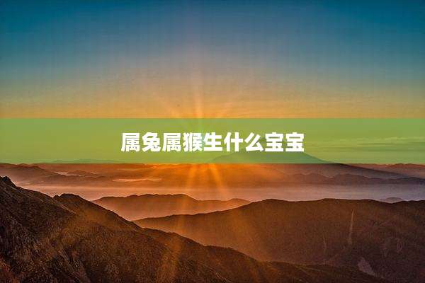 属兔属猴生什么宝宝