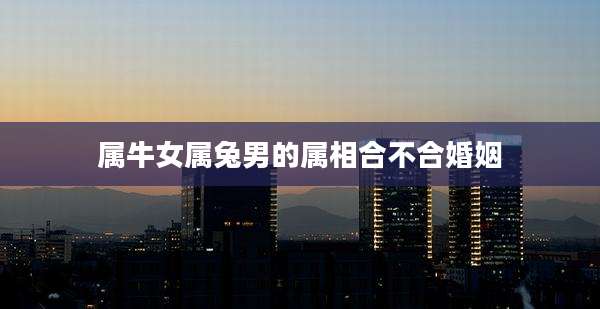 属牛女属兔男的属相合不合婚姻