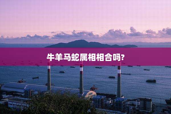 牛羊马蛇属相相合吗?