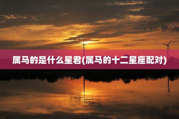 属马的是什么星君(属马的十二星座配对)