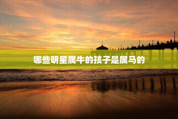 哪些明星属牛的孩子是属马的