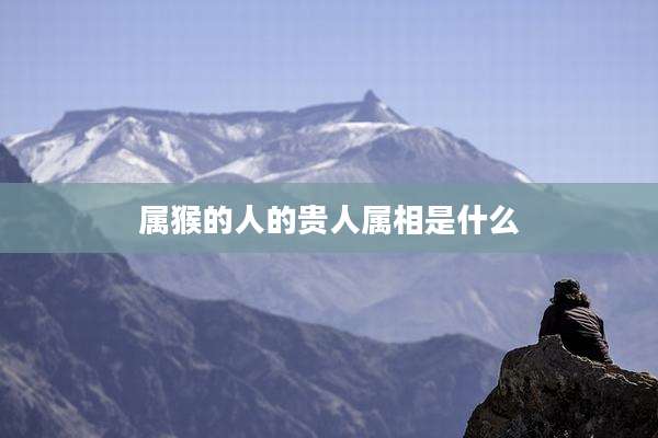 属猴的人的贵人属相是什么