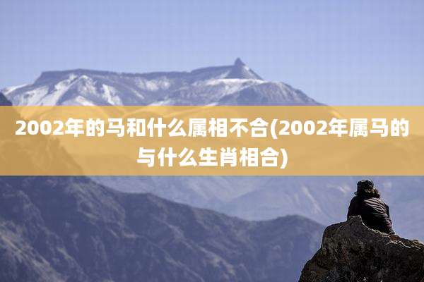 2002年的马和什么属相不合(2002年属马的与什么生肖相合)