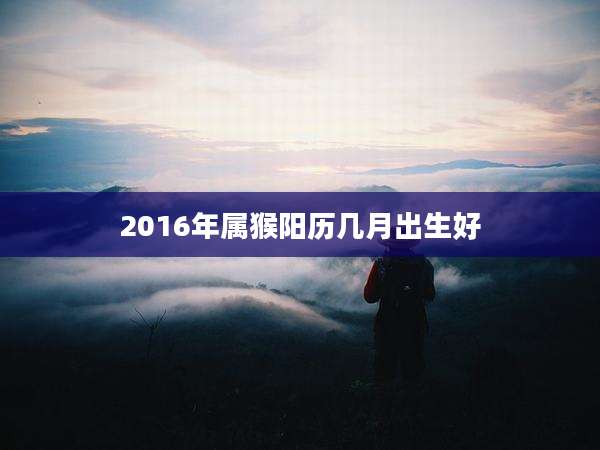 2016年属猴阳历几月出生好
