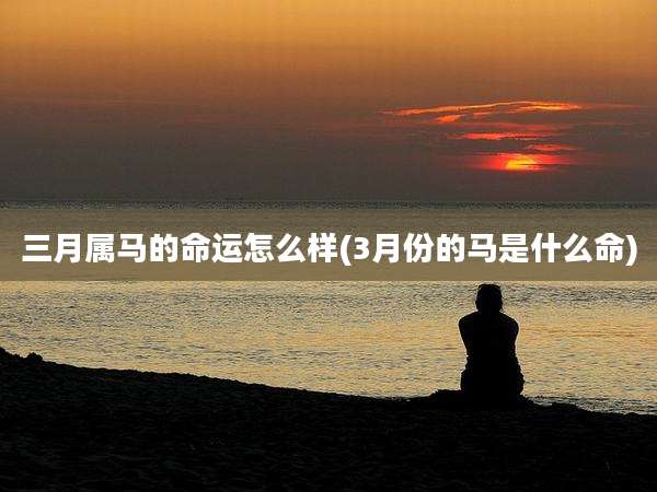 三月属马的命运怎么样(3月份的马是什么命)