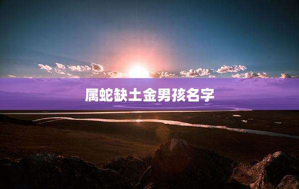 属蛇缺土金男孩名字
