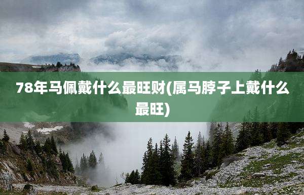 78年马佩戴什么最旺财(属马脖子上戴什么最旺)