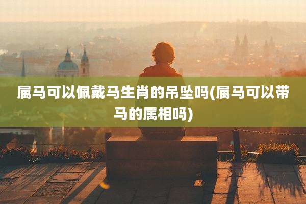 属马可以佩戴马生肖的吊坠吗(属马可以带马的属相吗)