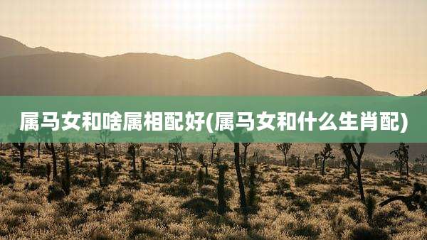 属马女和啥属相配好(属马女和什么生肖配)