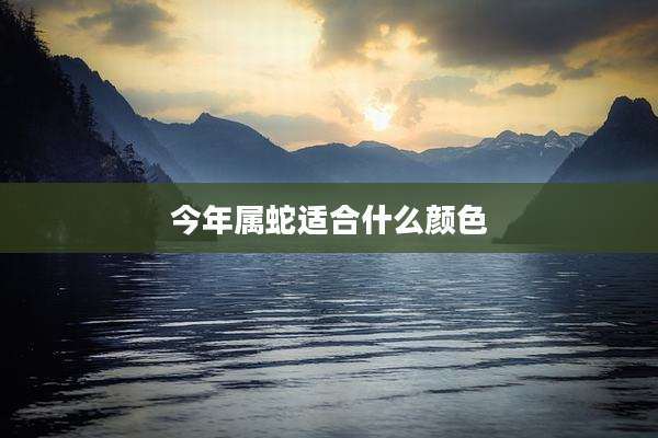 今年属蛇适合什么颜色
