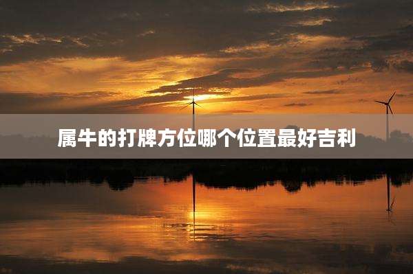 属牛的打牌方位哪个位置最好吉利