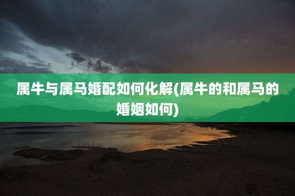 属牛与属马婚配如何化解(属牛的和属马的婚姻如何)