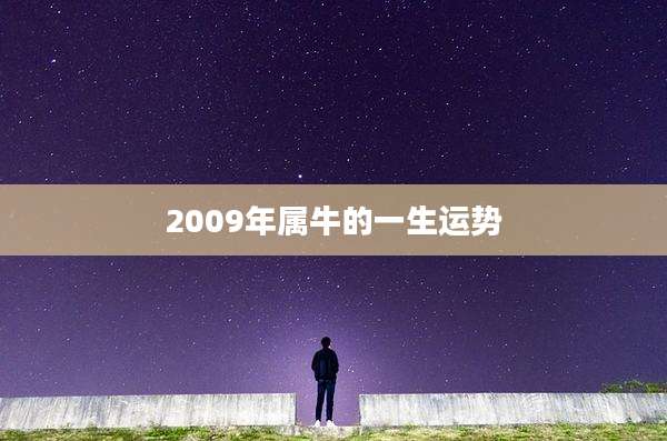 2009年属牛的一生运势