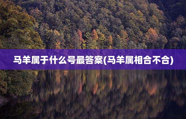 马羊属于什么号最答案(马羊属相合不合)