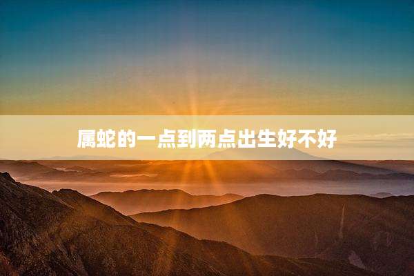 属蛇的一点到两点出生好不好