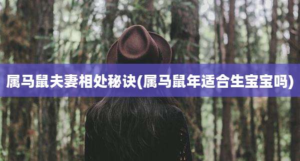 属马鼠夫妻相处秘诀(属马鼠年适合生宝宝吗)