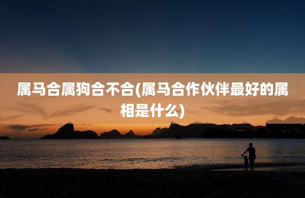 属马合属狗合不合(属马合作伙伴最好的属相是什么)