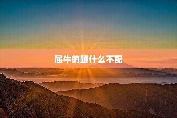 属牛的跟什么不配
