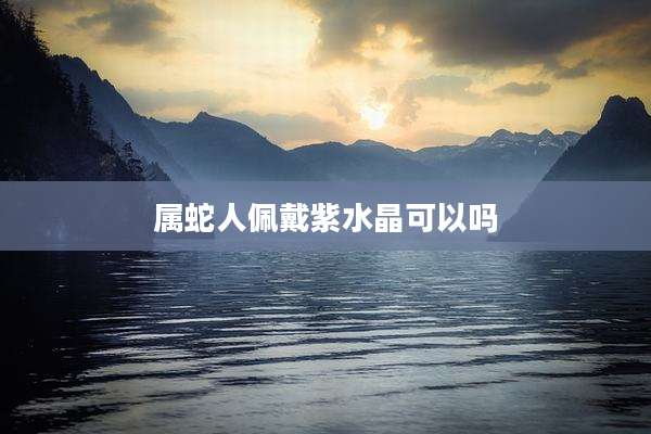 属蛇人佩戴紫水晶可以吗