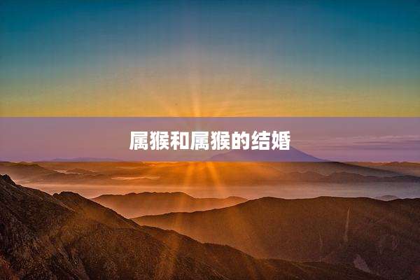 属猴和属猴的结婚