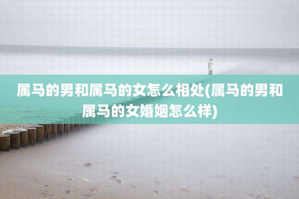 属马的男和属马的女怎么相处(属马的男和属马的女婚姻怎么样)