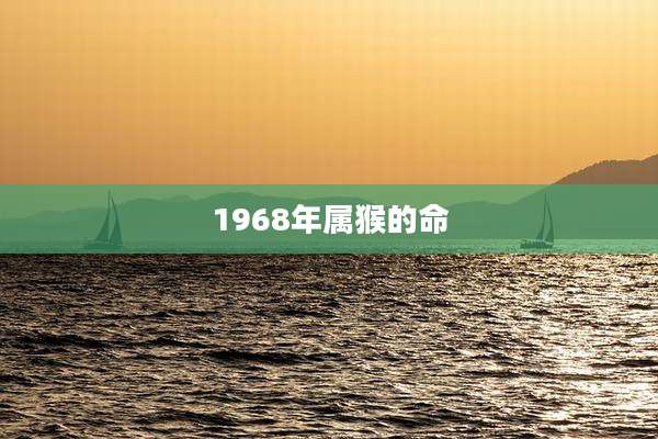 1968年属猴的命