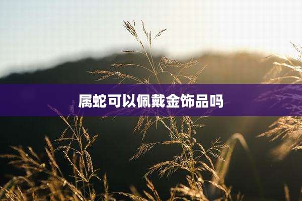 属蛇可以佩戴金饰品吗