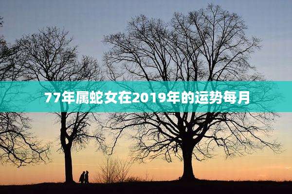 77年属蛇女在2019年的运势每月