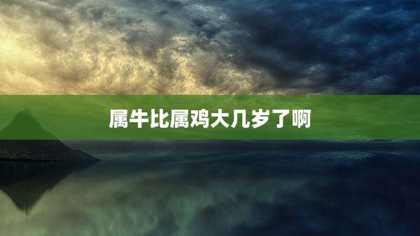 属牛比属鸡大几岁了啊