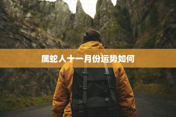 属蛇人十一月份运势如何