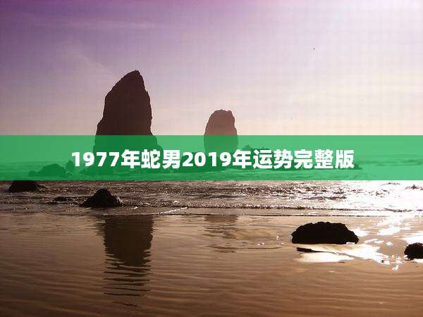 1977年蛇男2019年运势完整版