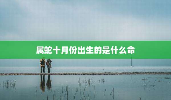 属蛇十月份出生的是什么命