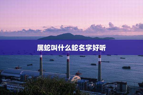 属蛇叫什么蛇名字好听