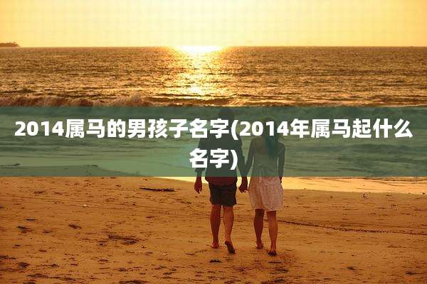 2014属马的男孩子名字(2014年属马起什么名字)