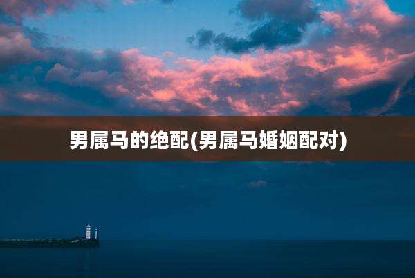 男属马的绝配(男属马婚姻配对)
