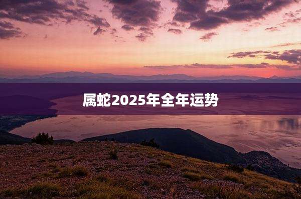 属蛇2025年全年运势