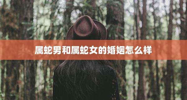属蛇男和属蛇女的婚姻怎么样