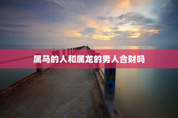 属马的人和属龙的男人合财吗