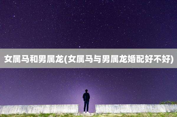 女属马和男属龙(女属马与男属龙婚配好不好)