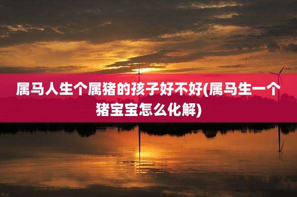 属马人生个属猪的孩子好不好(属马生一个猪宝宝怎么化解)