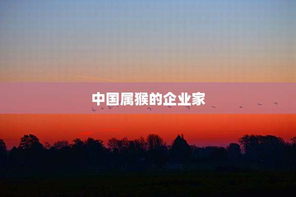 中国属猴的企业家